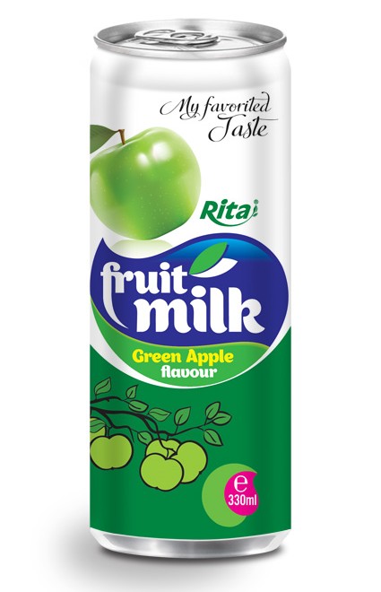 green apple flavour fruit milk